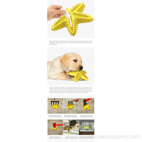 Pet Chew Toy Vocalable Starfish Dog Scratcher Toy